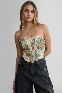 Bailee Tapestry Print Corset Top