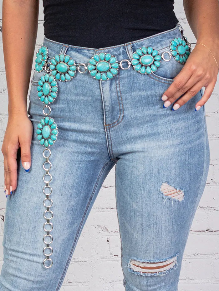 Turquoise Stone Concho Belt