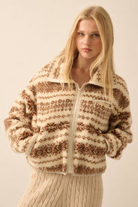 Sherpa Fleece Pattern Jacket