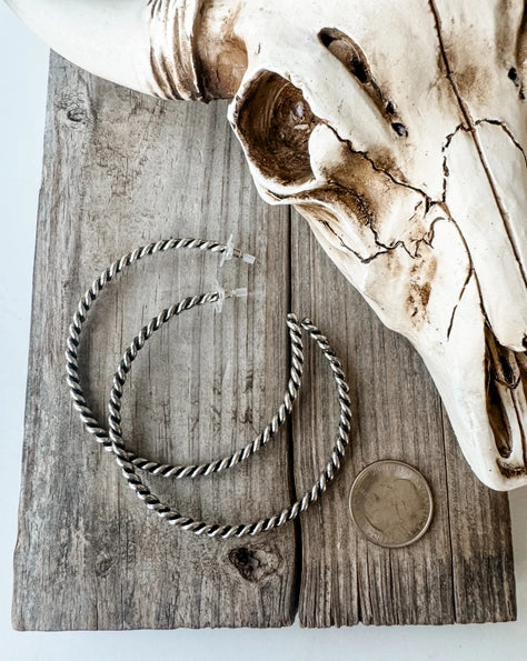 2.75” Twist Hoop Earrings