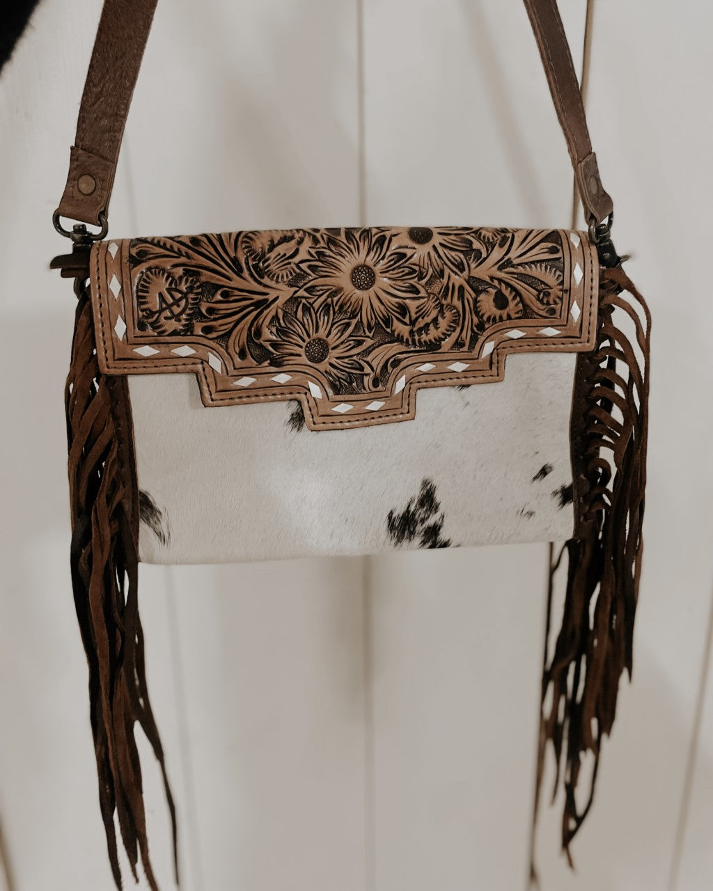 Aztec Cowhide Crossbody