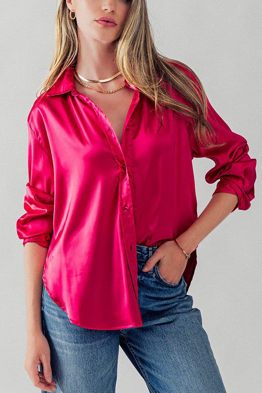 Bella Satin Blouse Shirt