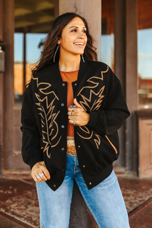 Bonnie Boot Stitch Bomber