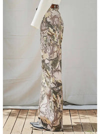 Camo Print Wide Leg Jeans