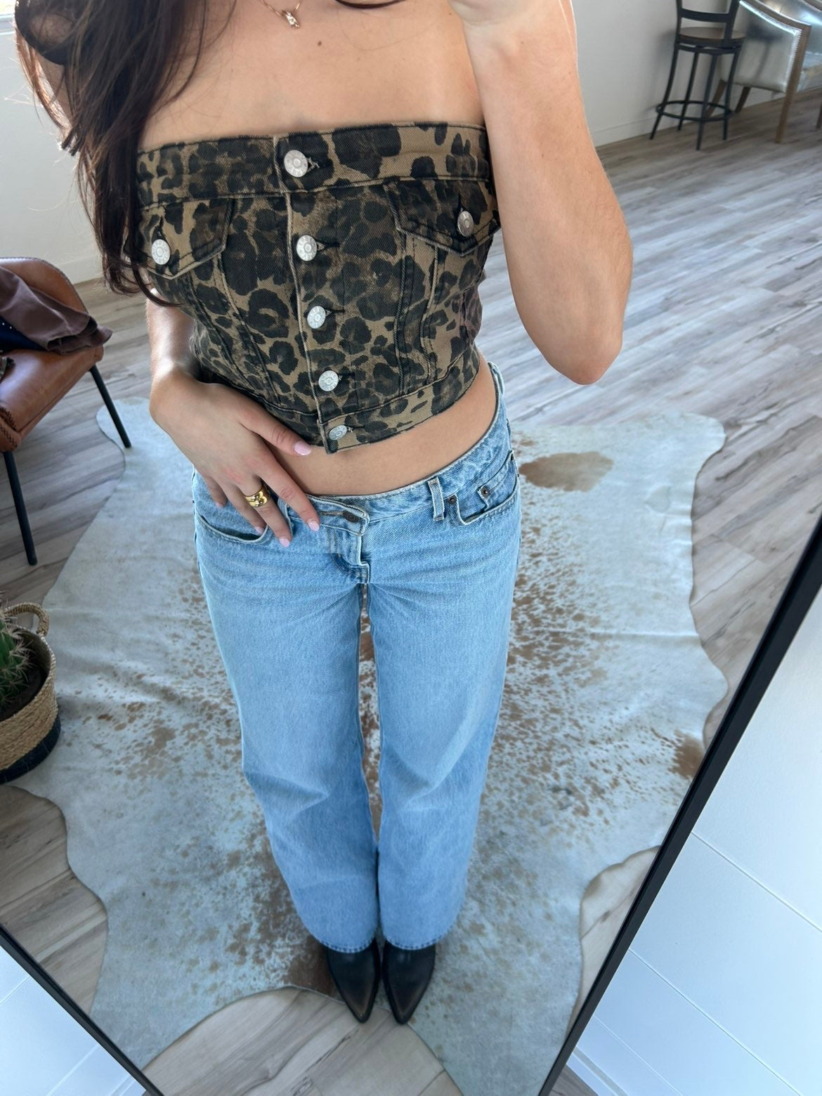 Wild Muse Denim Corset Top