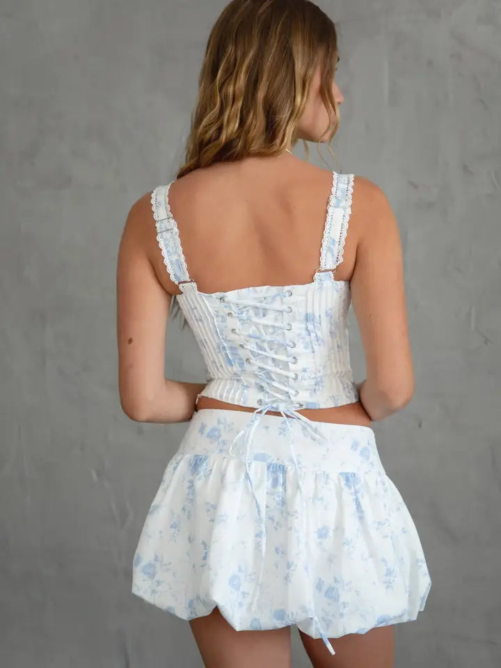 Floral Lace Corset Top