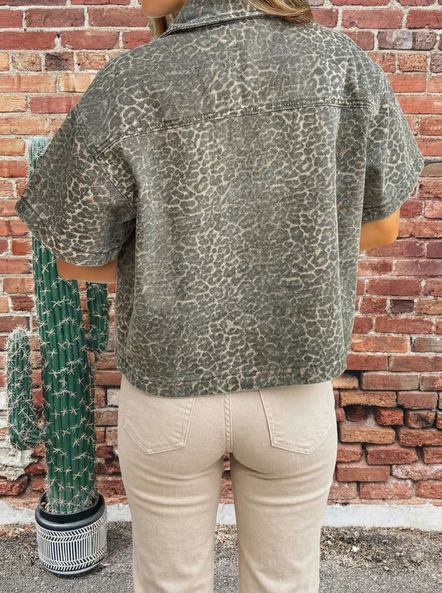 Leopard Button-Up