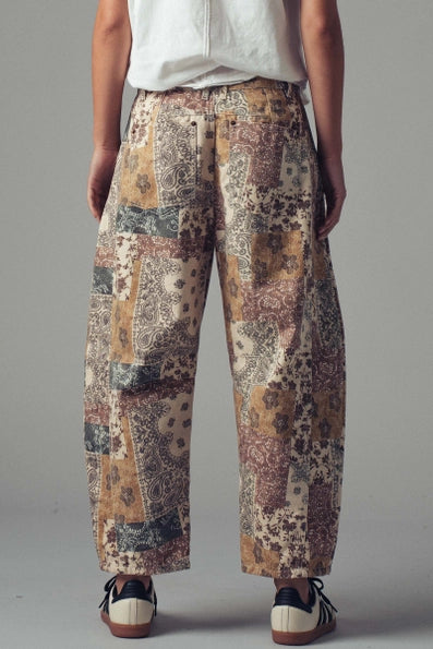 Prairie Patchwork Barrel Pants