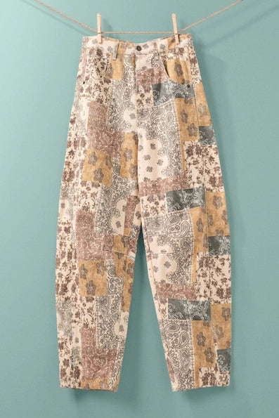 Prairie Patchwork Barrel Pants