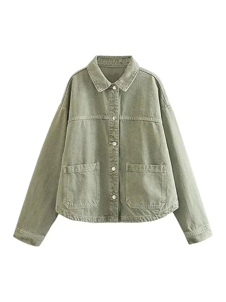 Sage Denim Jacket