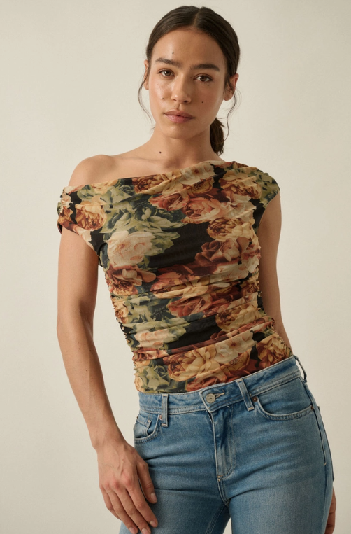 Rose Mesh Top