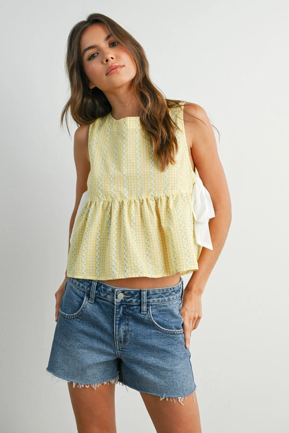 Sky Meadow Peplum Top