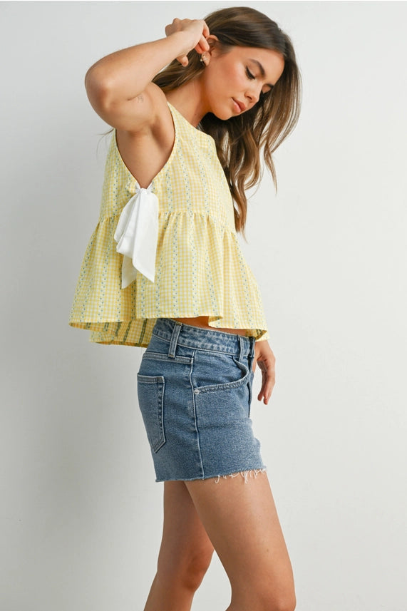 Sky Meadow Peplum Top