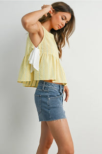 Sky Meadow Peplum Top