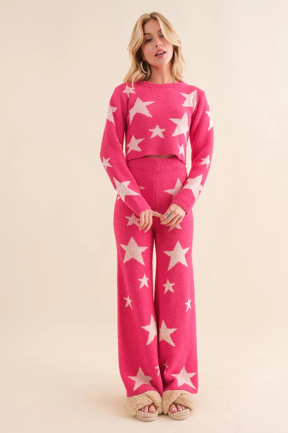 Soft Cozy Star Print Lounge Set