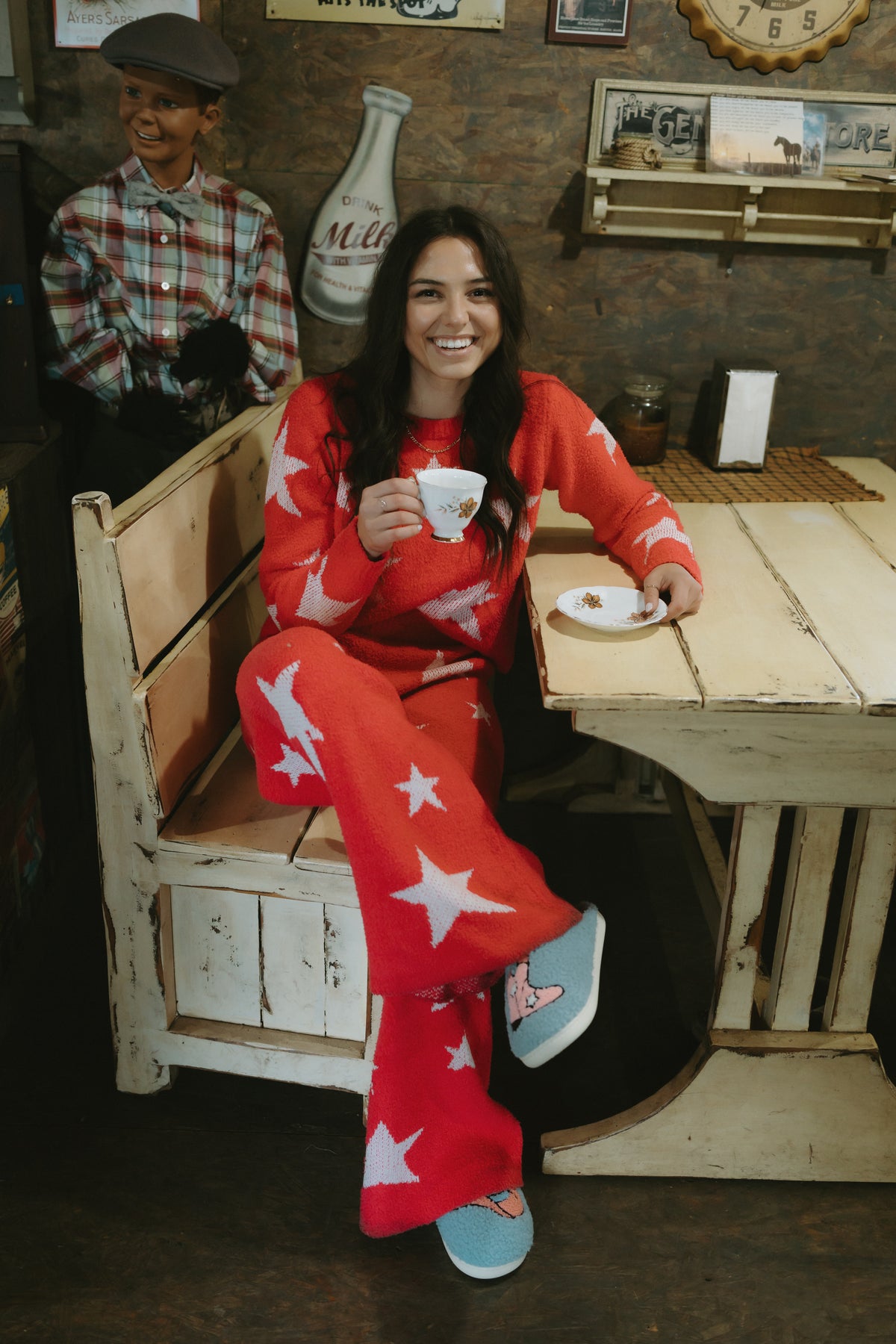 Soft Cozy Star Print Lounge Set