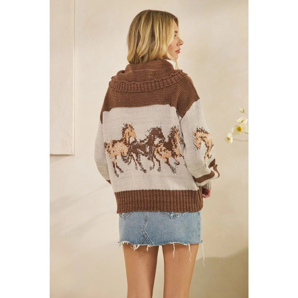 Wild Mustang Cowgirl Cardigan
