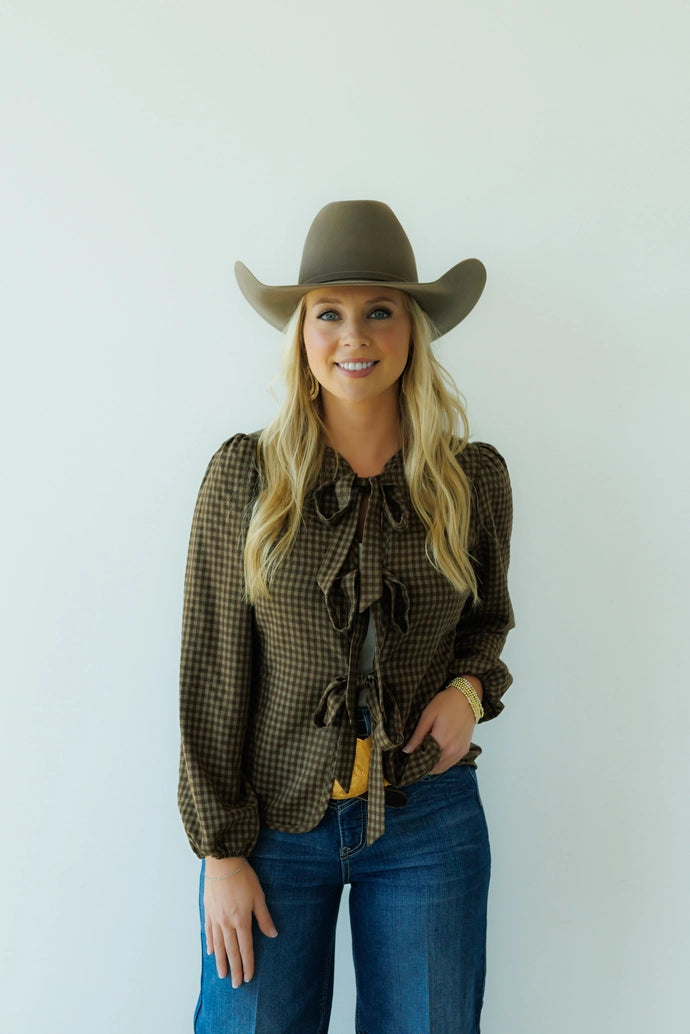 Prairie Twilight Tie-Front Blouse