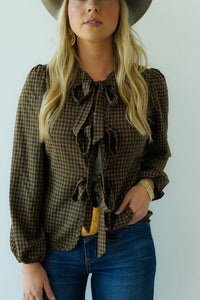 Prairie Twilight Tie-Front Blouse