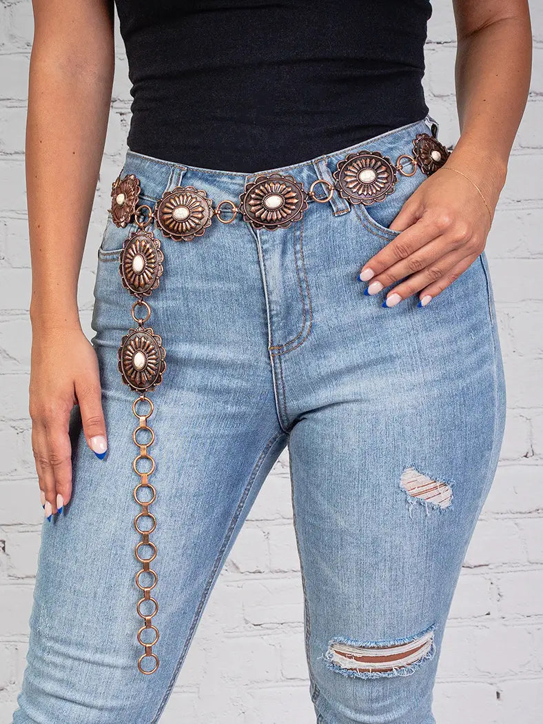 Copper Concho Belt